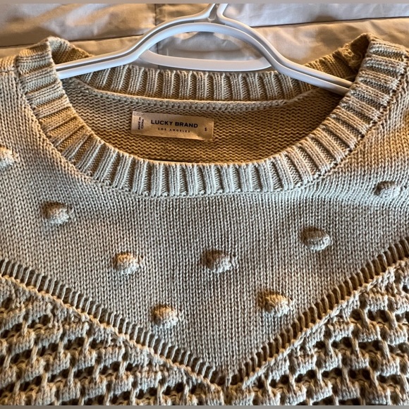 NWT Lucky Brand beige sweater. Women’s size small. 60% cotton 40% acrylic. - Picture 7 of 8